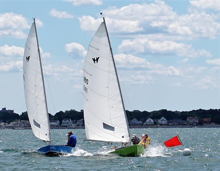 Rounding the Mark! Hustlers Racing in Quincy Bay