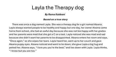 Layla the Therapy dog