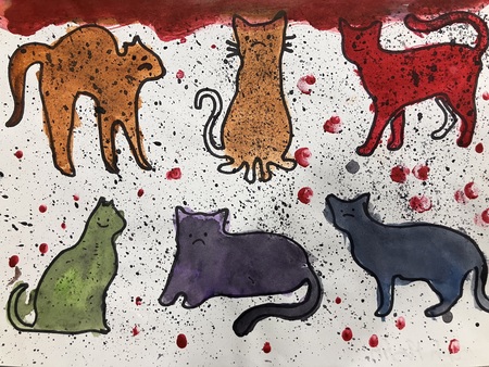 Colorful cats